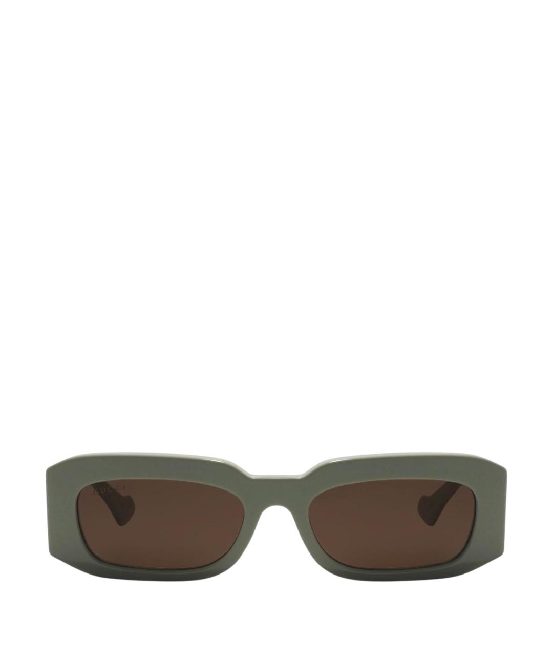 GUCCI Зеленые пластиковые солнцезащитные очки, фото 1