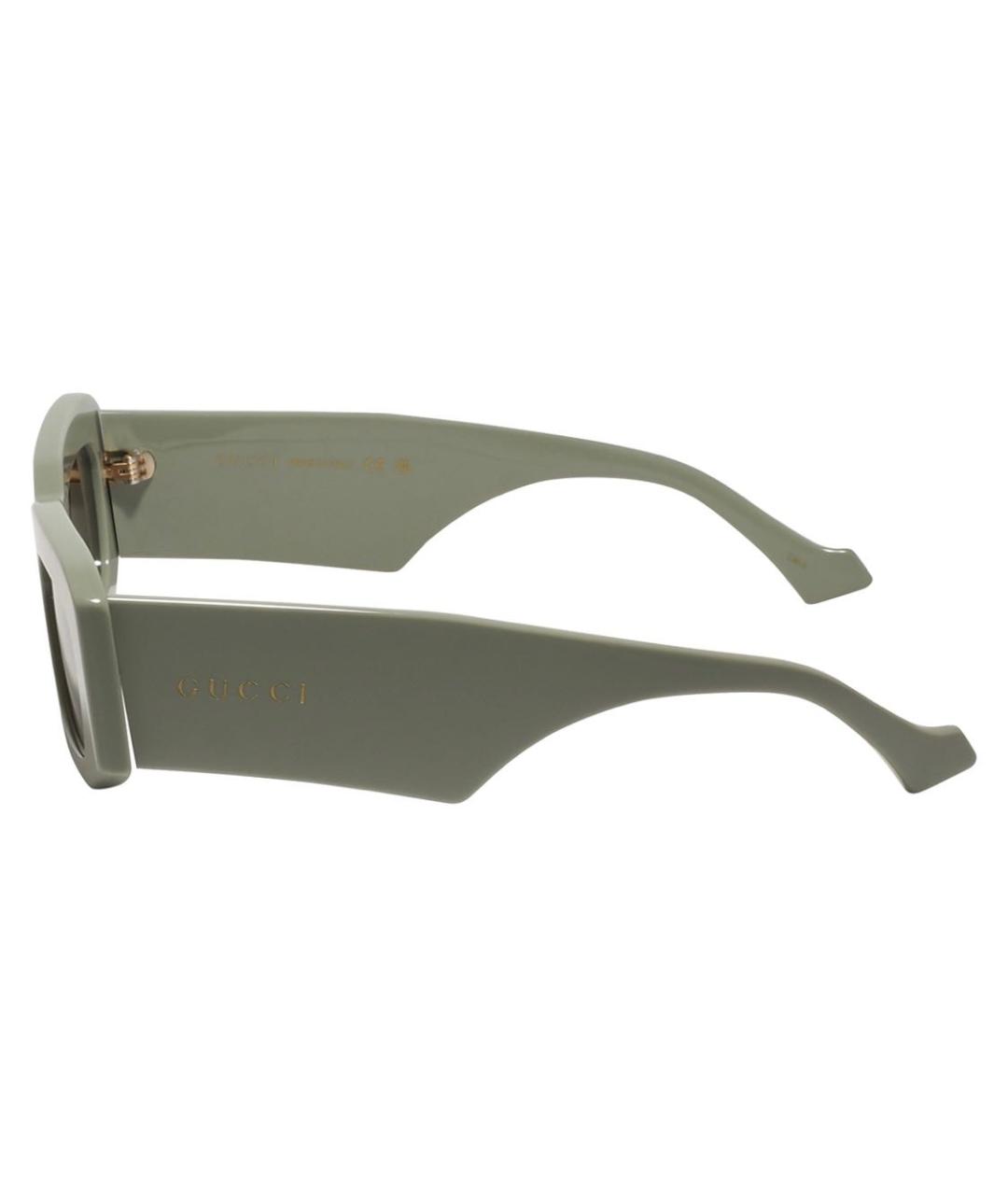 GUCCI Зеленые пластиковые солнцезащитные очки, фото 3