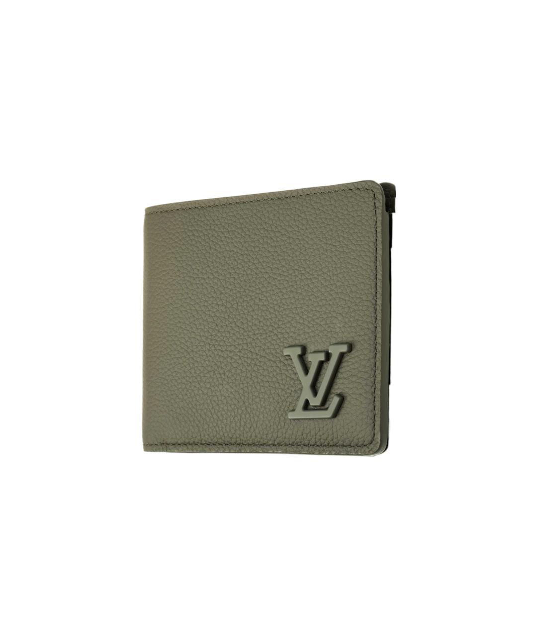 LOUIS VUITTON Коричневый кожаный кошелек, фото 2