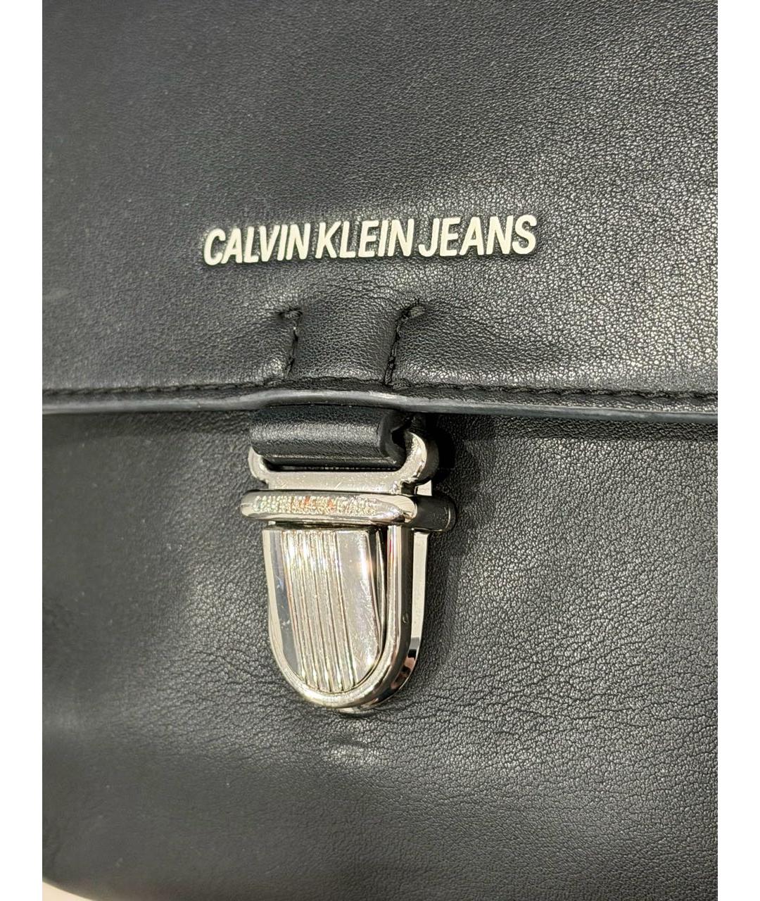 CALVIN KLEIN Черный рюкзак из искусственной кожи, фото 7