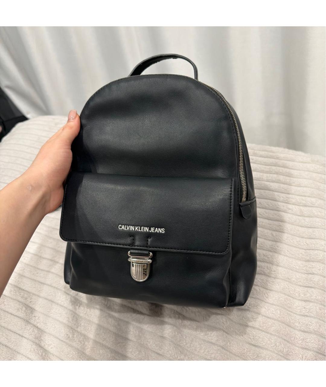 CALVIN KLEIN Черный рюкзак из искусственной кожи, фото 5