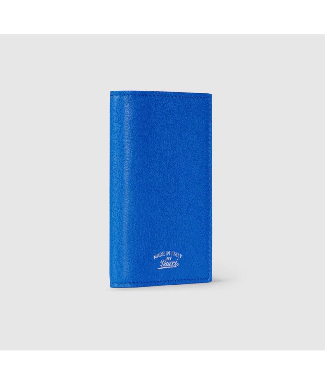 GUCCI Синий кожаный кардхолдер, фото 3