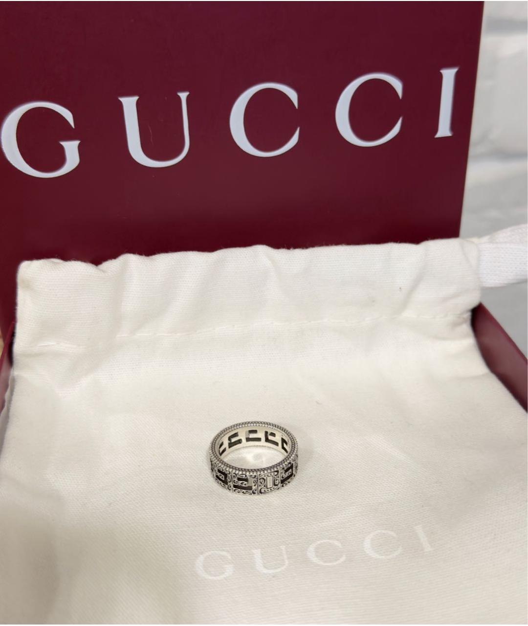 GUCCI Серебряное серебряное кольцо, фото 3