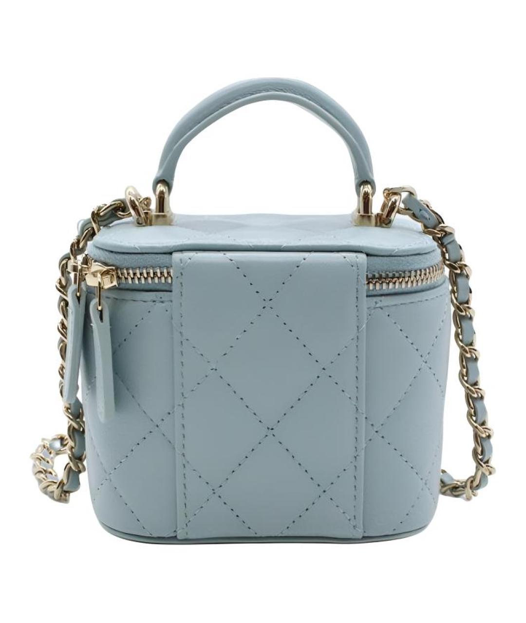 CHANEL Синяя кожаная сумка через плечо, фото 2