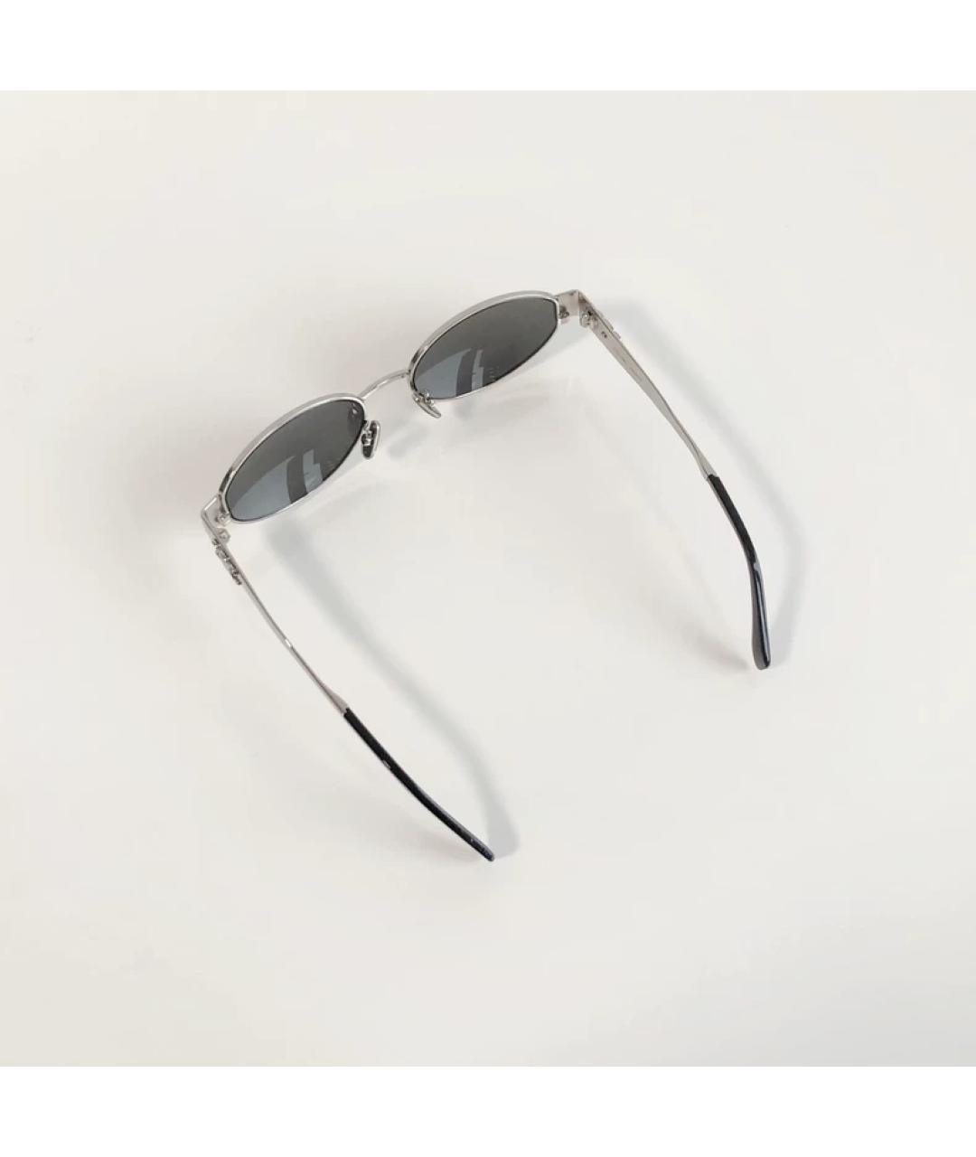 CELINE Серебряные металлические солнцезащитные очки, фото 4