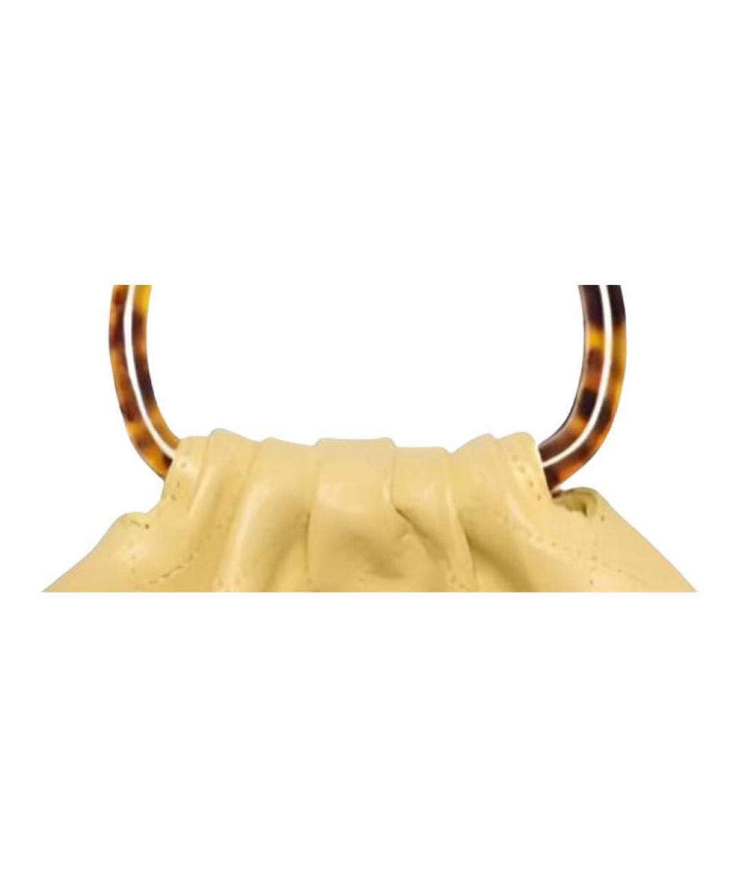 CHANEL Желтая кожаная сумка с короткими ручками, фото 4