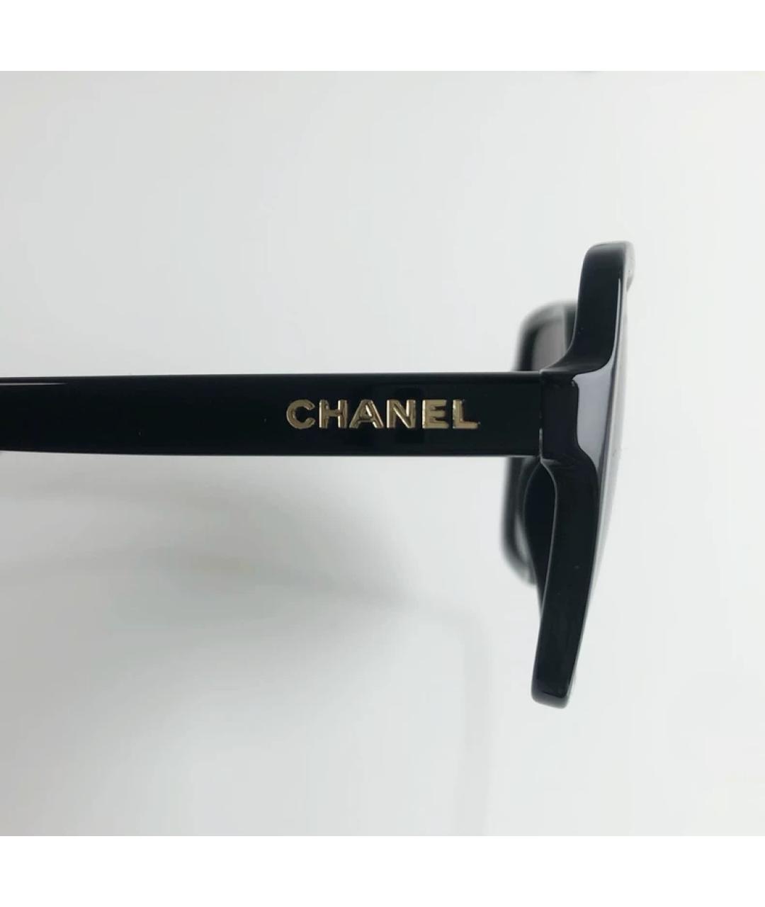 CHANEL Черные пластиковые солнцезащитные очки, фото 3