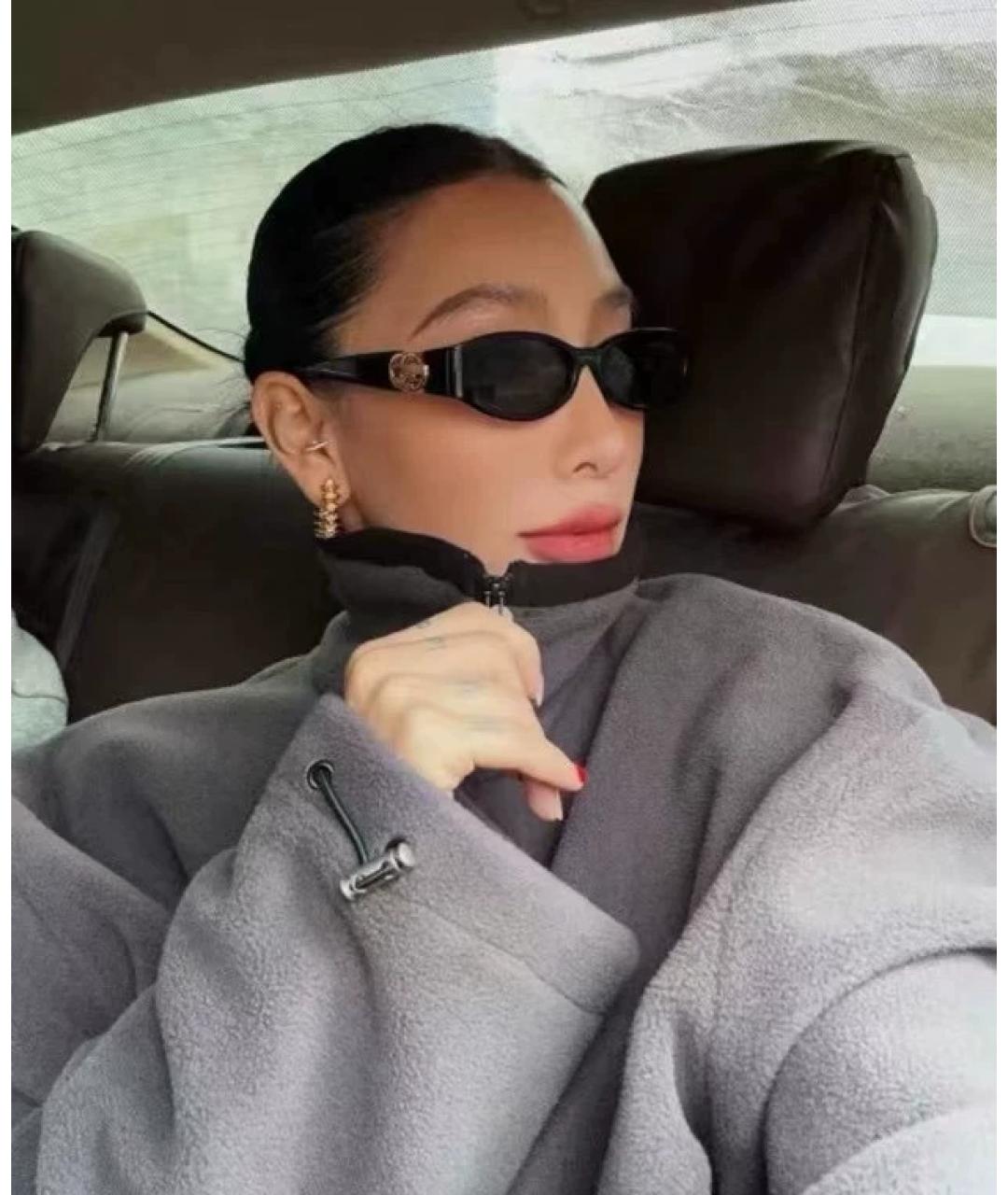 GUCCI Черные пластиковые солнцезащитные очки, фото 6