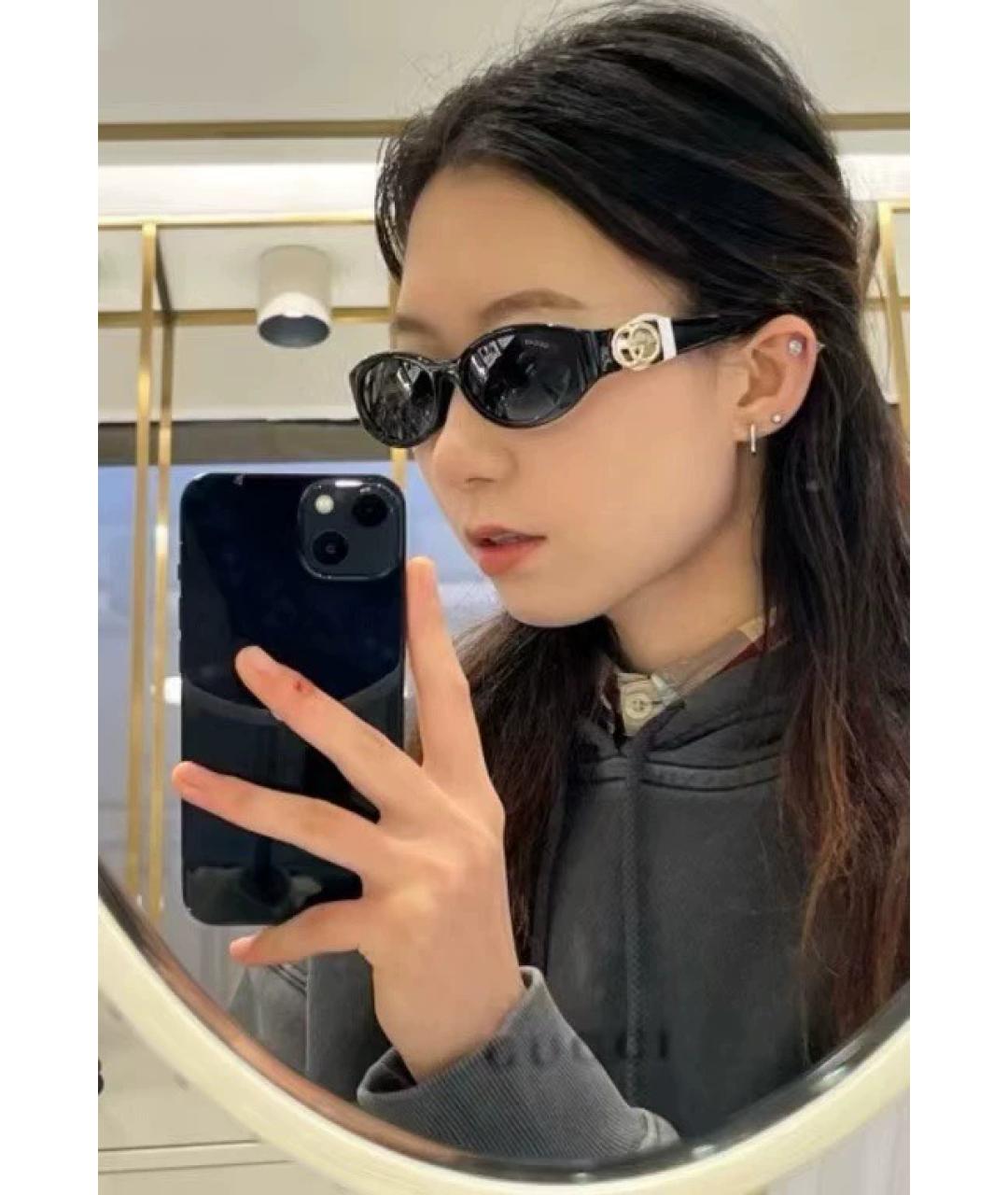 GUCCI Черные пластиковые солнцезащитные очки, фото 5