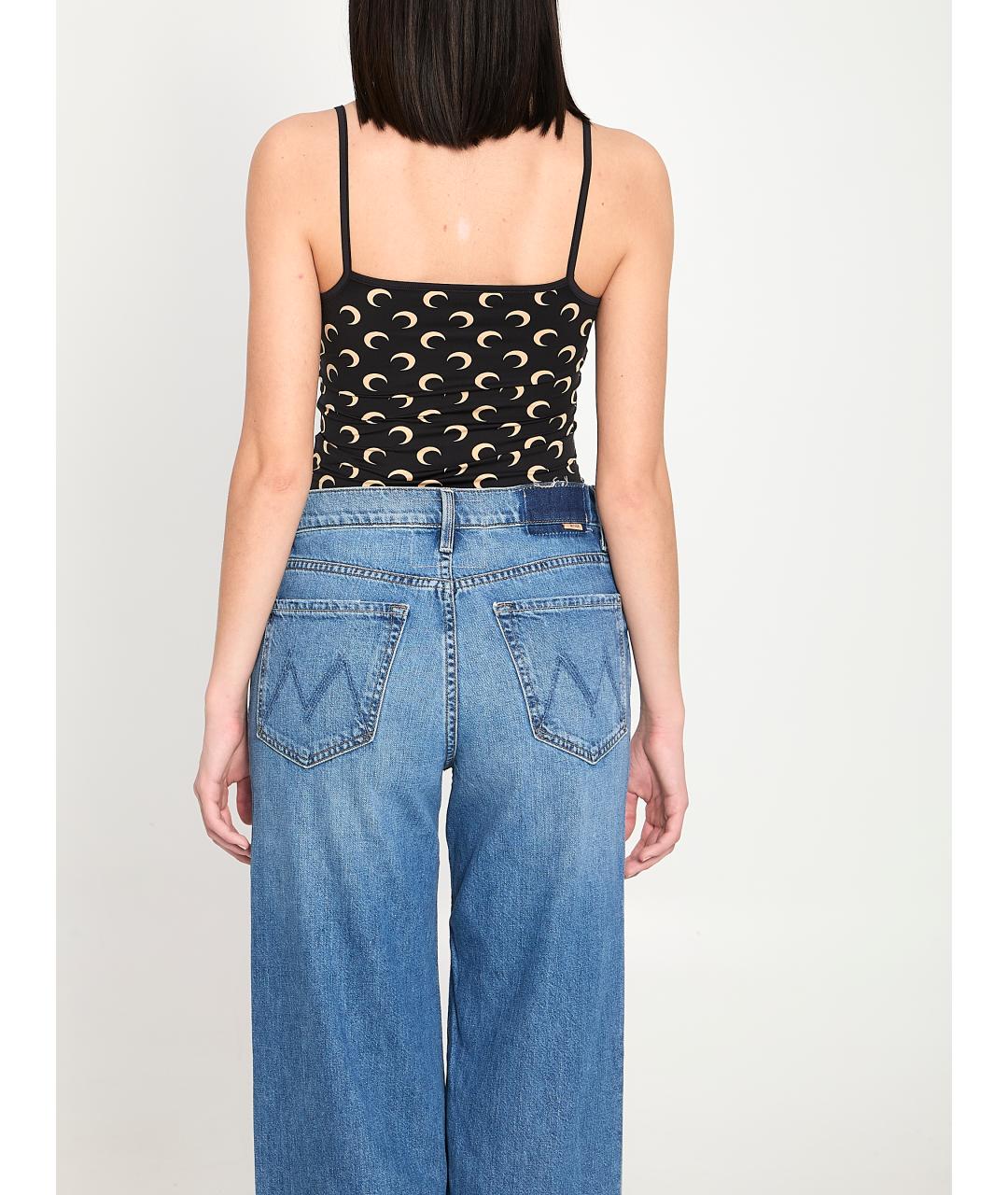 MARINE SERRE Черная полиэстеровая майка, фото 4