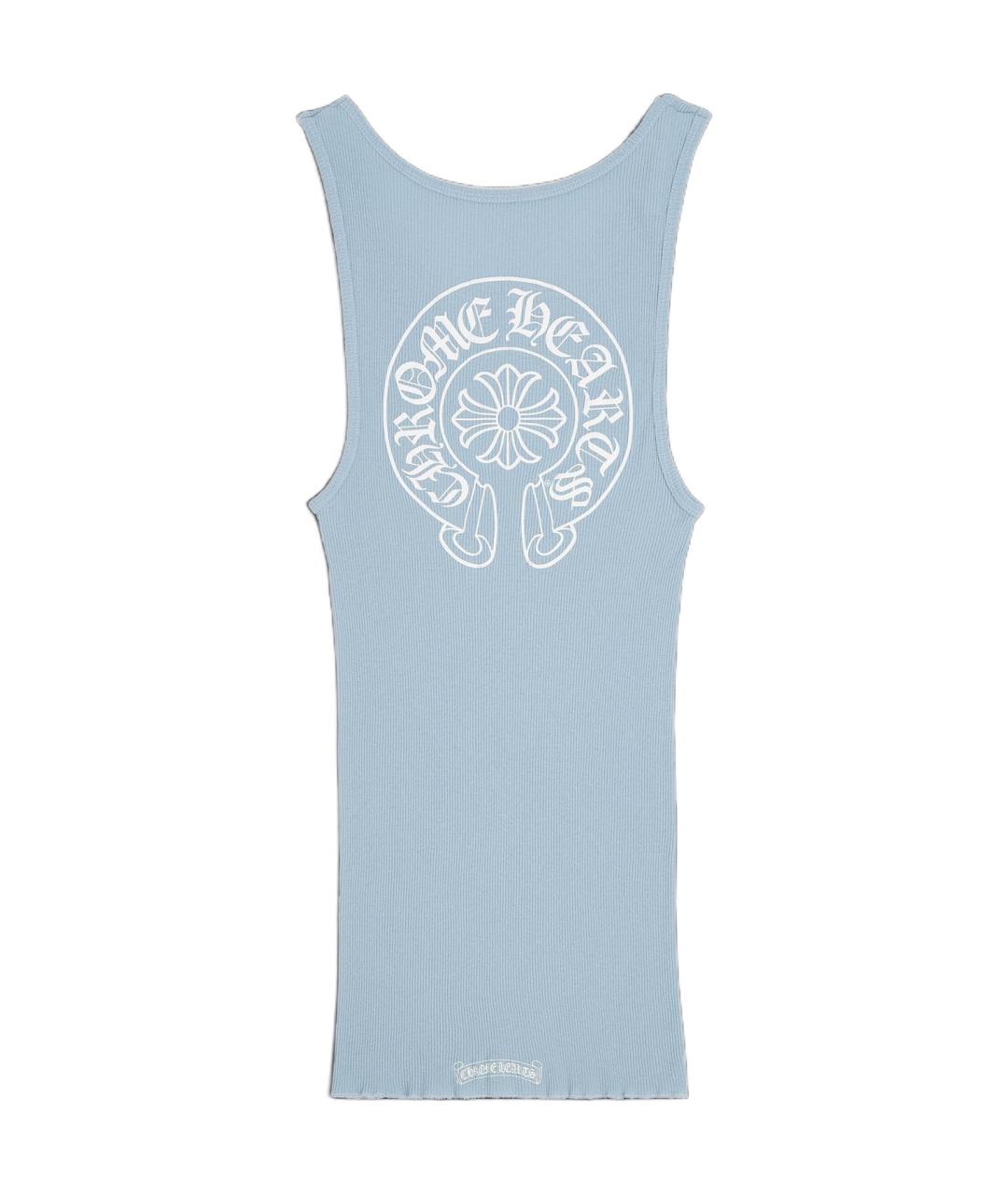 CHROME HEARTS Голубая хлопковая майка, фото 2