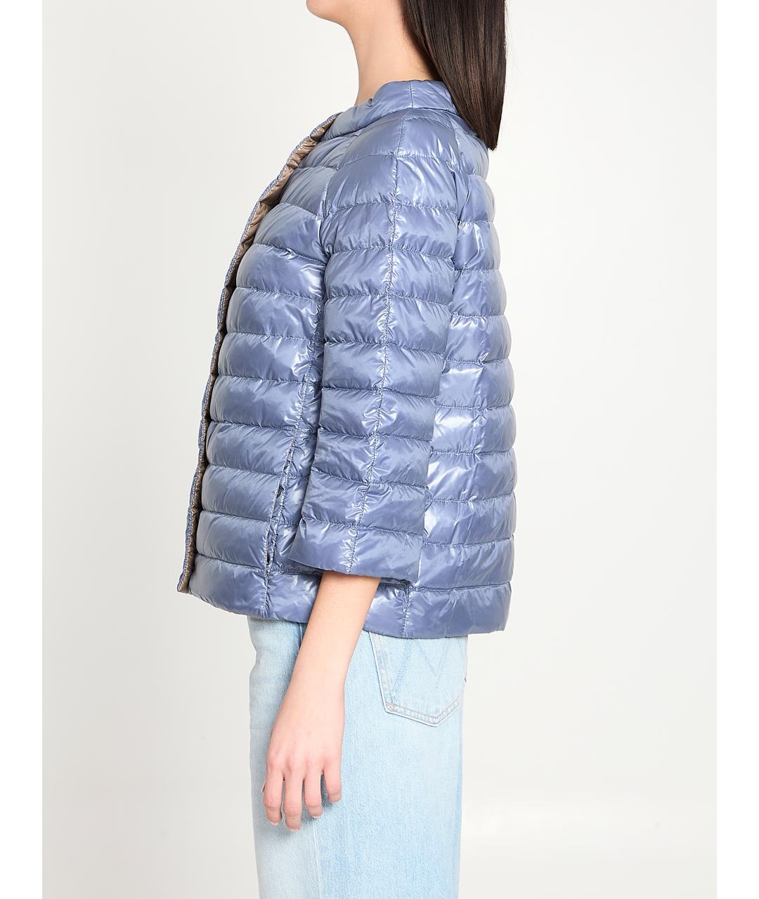 HERNO Голубая полиамидовая куртка, фото 3