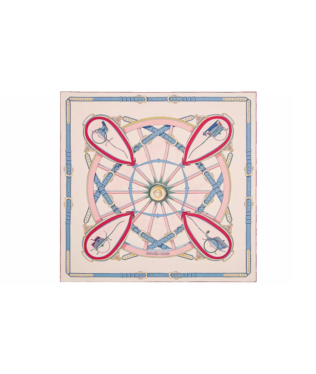 HERMES Мульти шелковый платок, фото 1