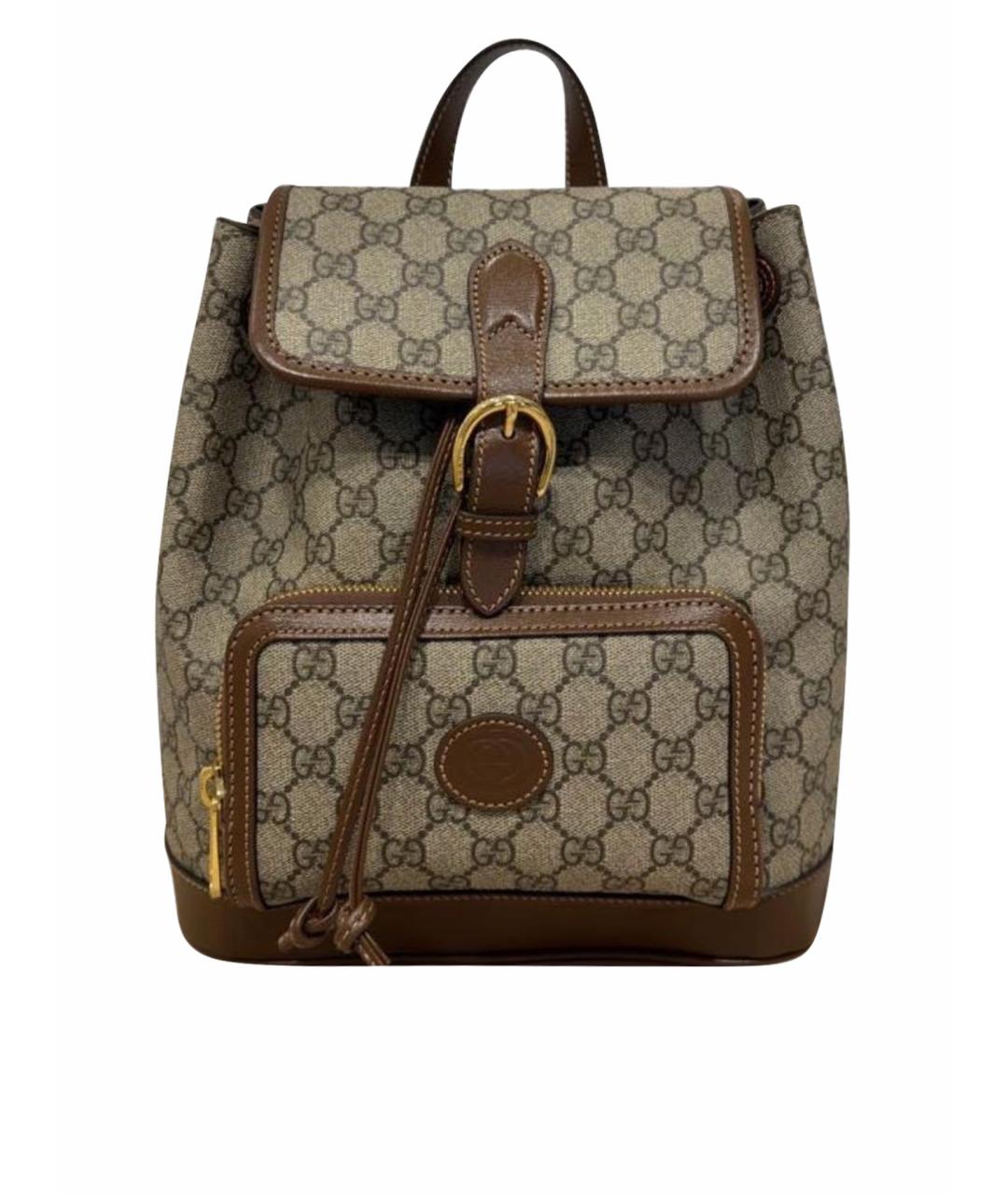 GUCCI Коричневый рюкзак, фото 1
