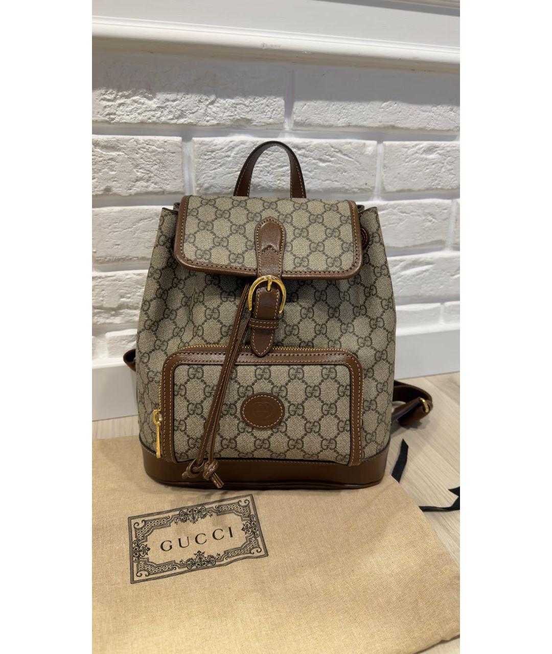 GUCCI Коричневый рюкзак, фото 6