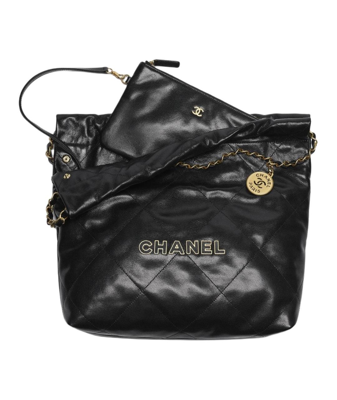 CHANEL Черная кожаная сумка через плечо, фото 3