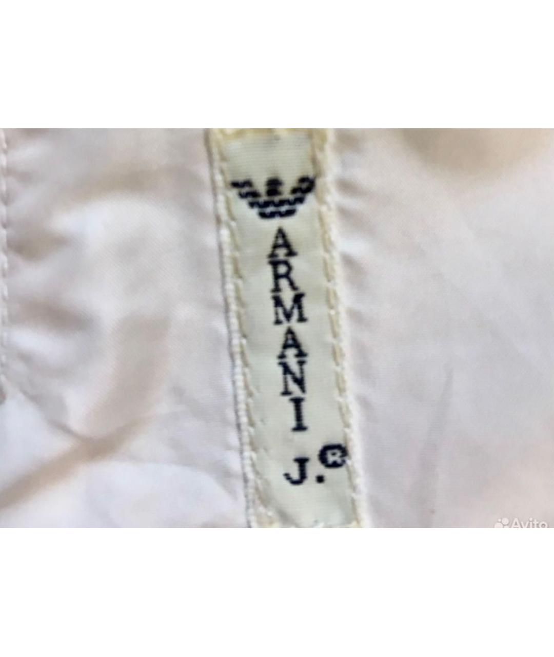 ARMANI JEANS Белый полиэстеровый тренч/плащ, фото 5