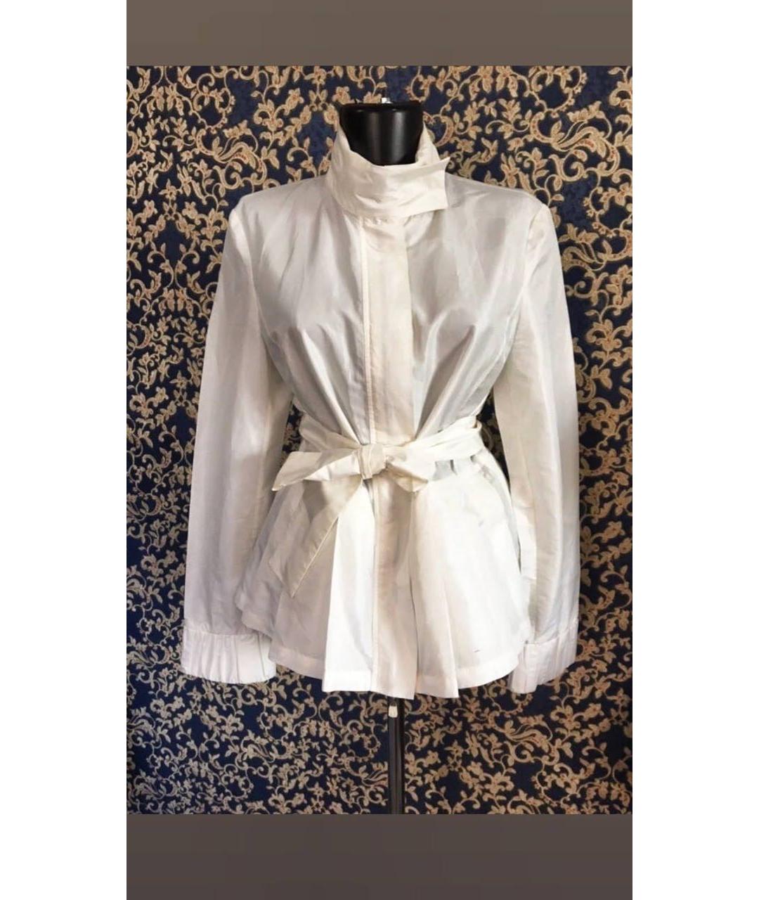 ARMANI JEANS Белый полиэстеровый тренч/плащ, фото 8