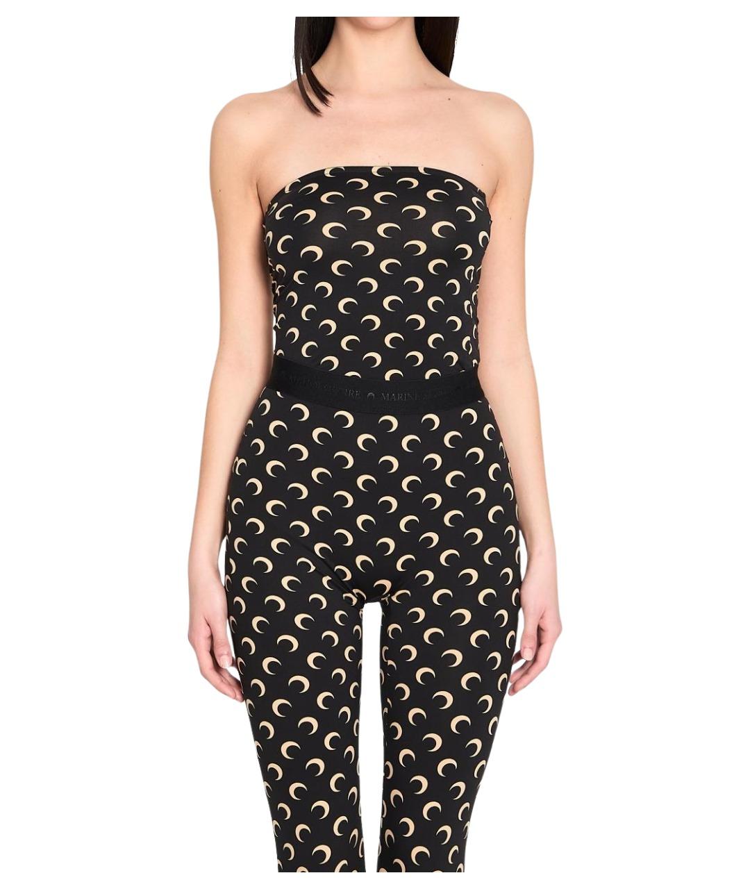 MARINE SERRE Черная полиамидовая майка, фото 1