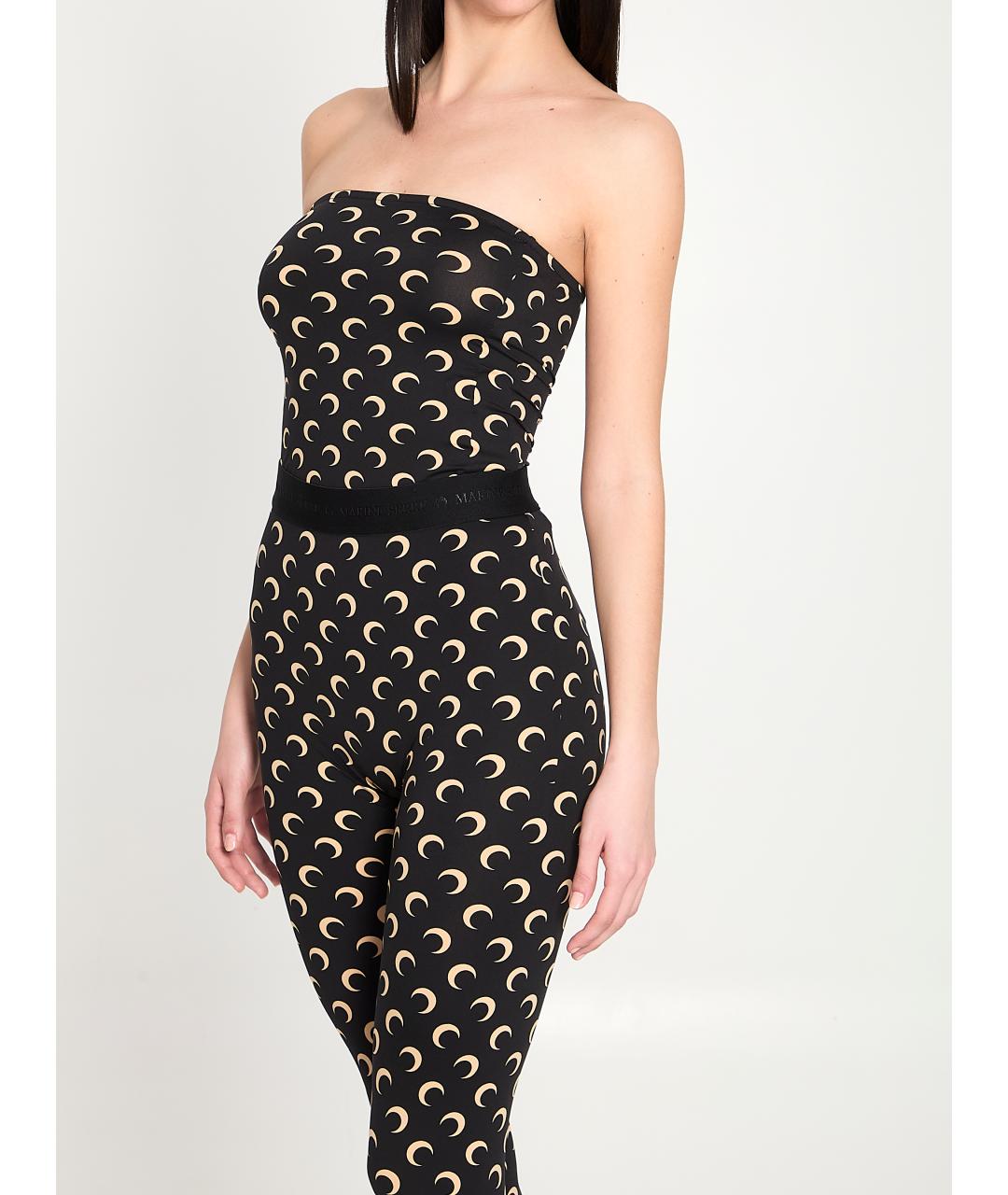 MARINE SERRE Черная полиамидовая майка, фото 2