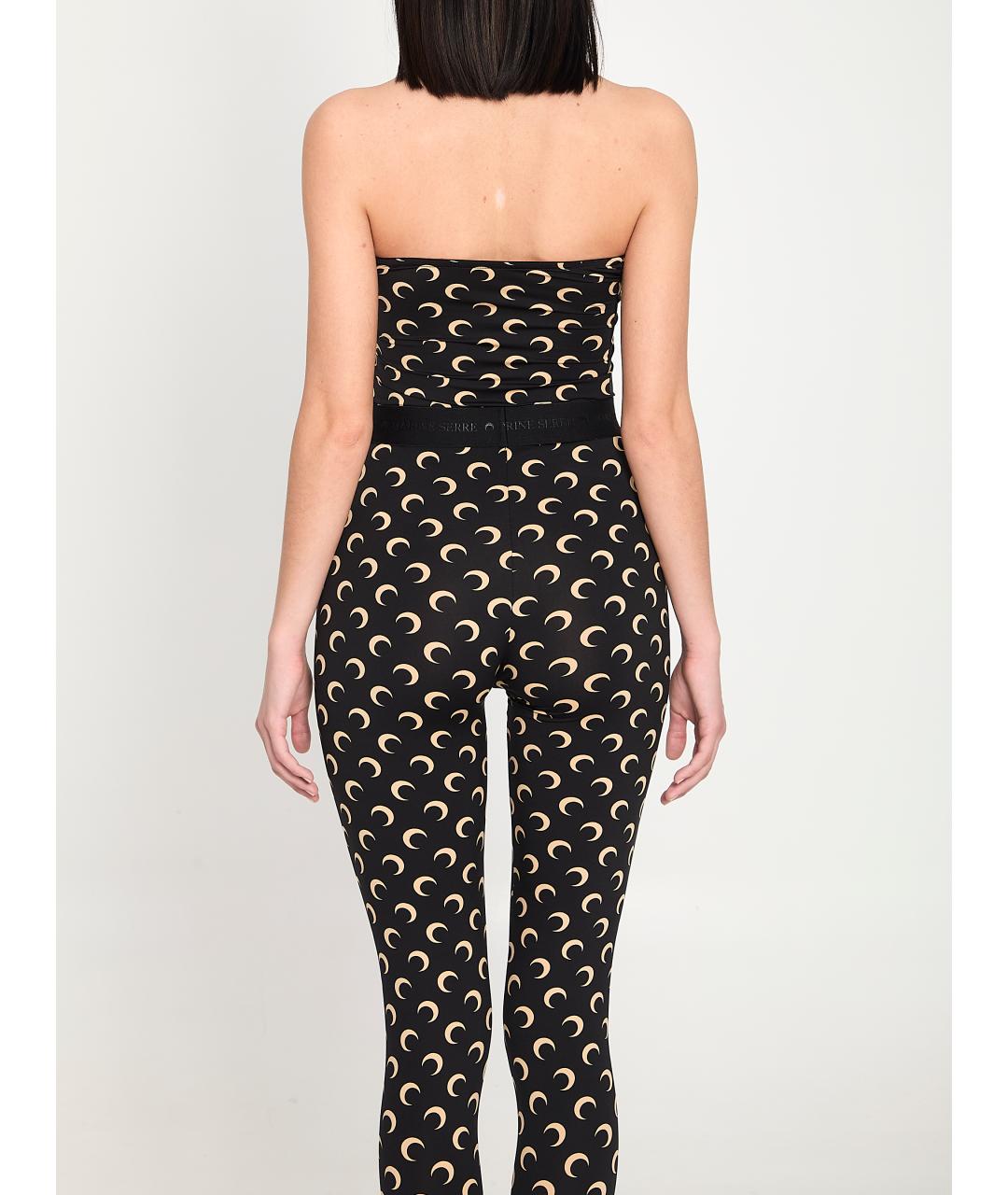 MARINE SERRE Черная полиамидовая майка, фото 4