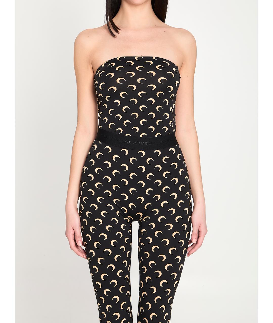 MARINE SERRE Черная полиамидовая майка, фото 6