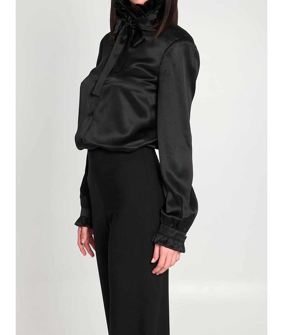 GUCCI Черная шелковая рубашка, фото 2