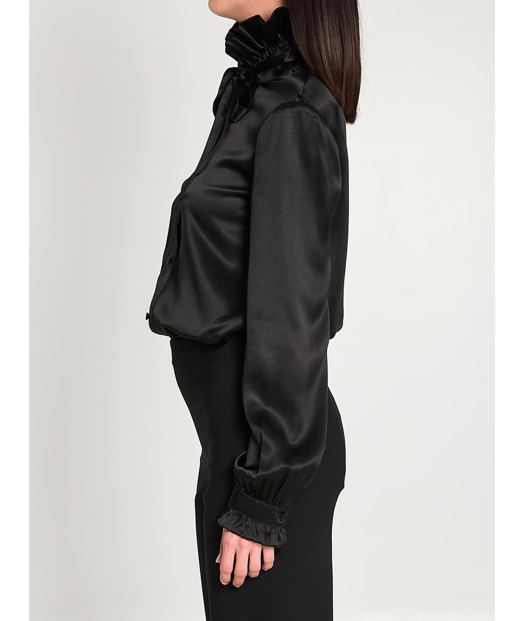 GUCCI Черная шелковая рубашка, фото 3