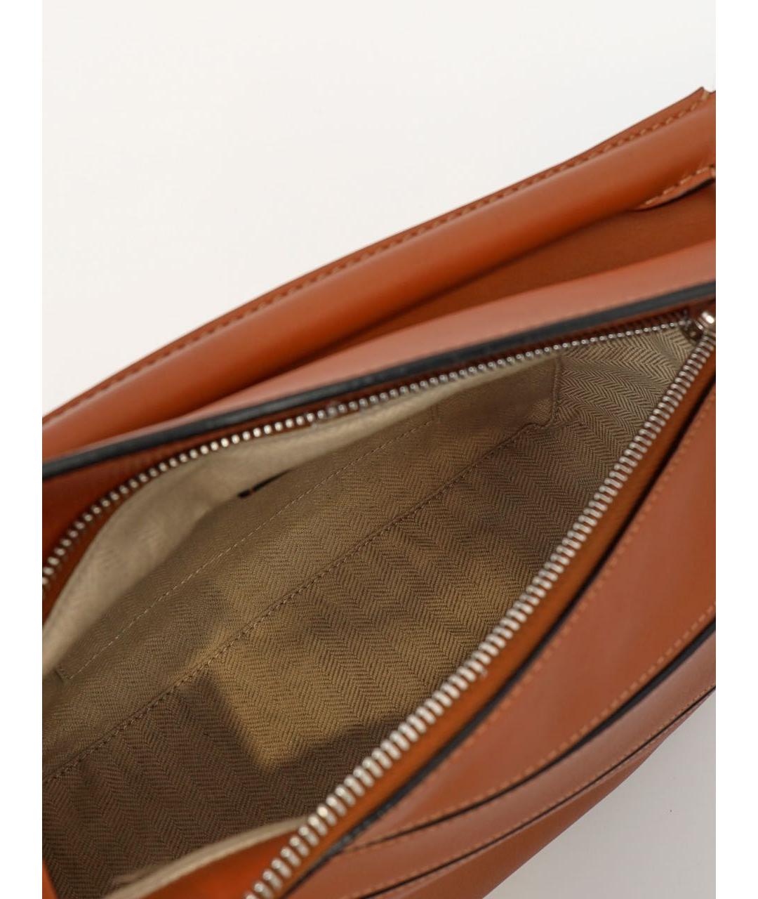 LOEWE Коричневая кожаная сумка с короткими ручками, фото 4