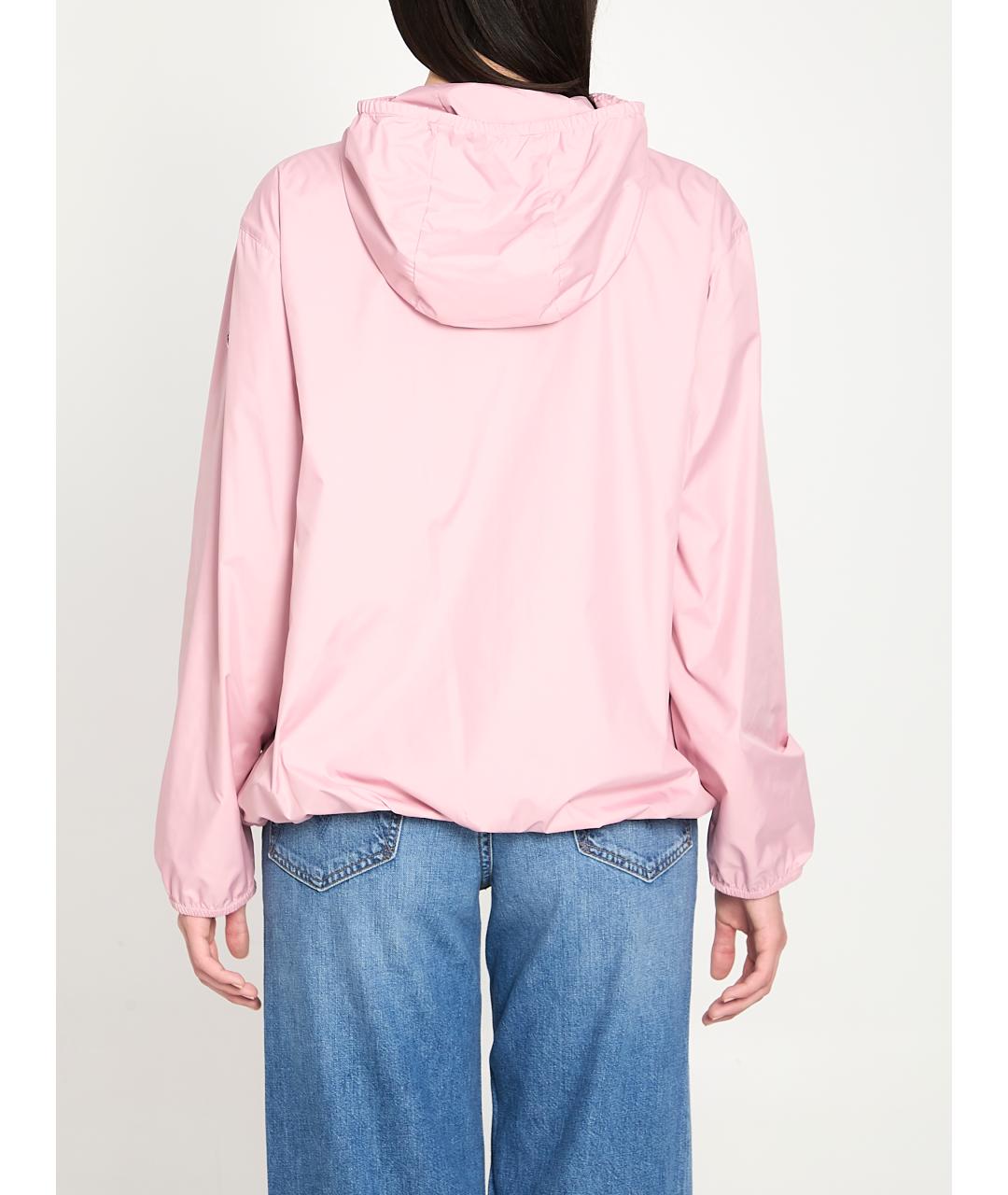 MONCLER Розовая полиэстеровая куртка, фото 4