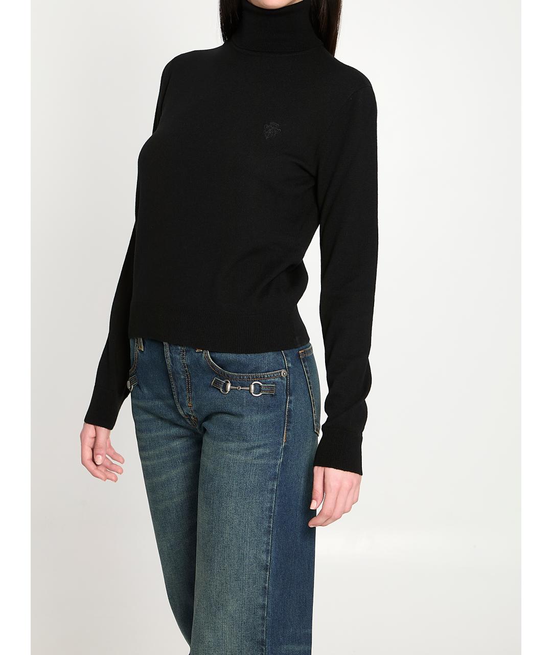 GUCCI Черный шерстяной джемпер / свитер, фото 2