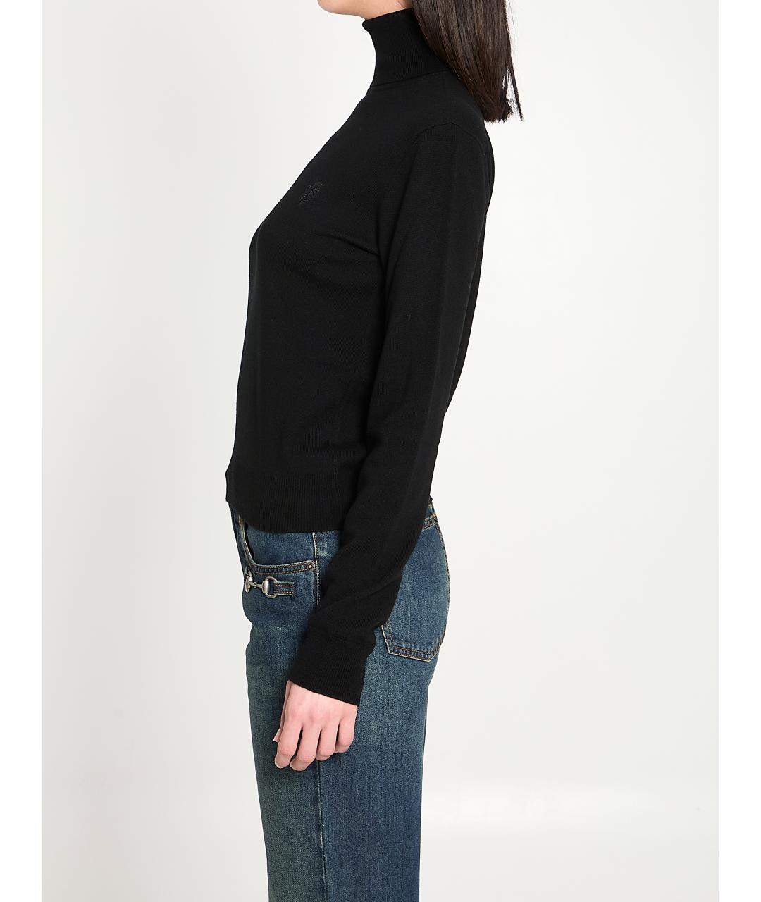 GUCCI Черный шерстяной джемпер / свитер, фото 3