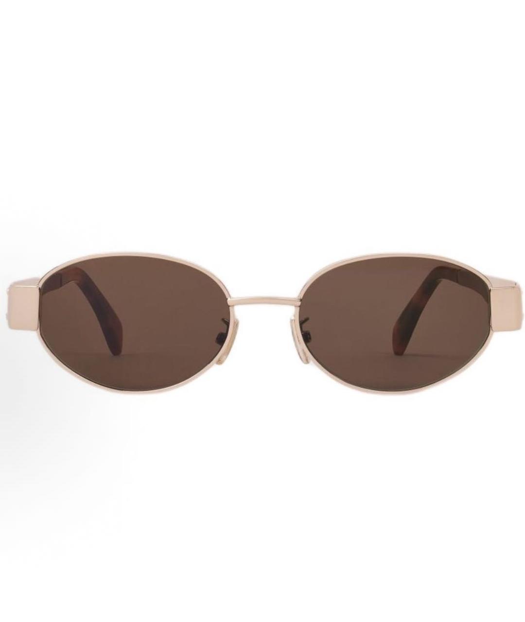 CELINE Розовые металлические солнцезащитные очки, фото 3