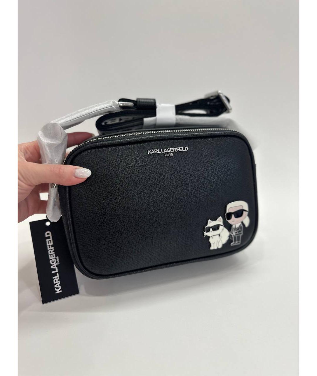 KARL LAGERFELD Черная сумка через плечо, фото 6