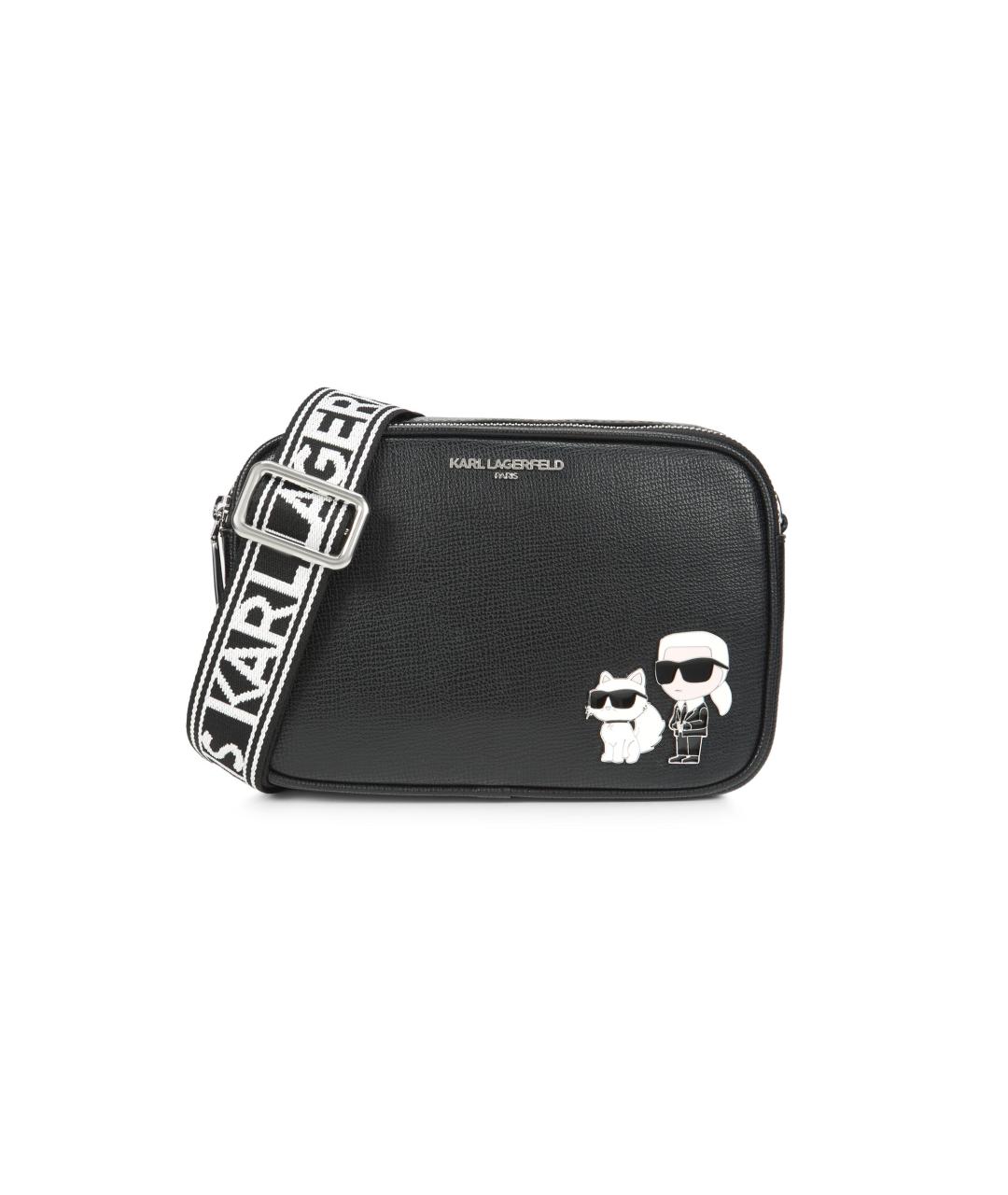 KARL LAGERFELD Черная сумка через плечо, фото 8