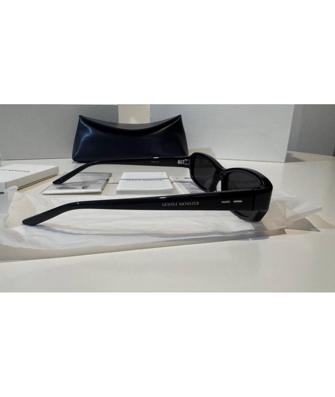 GENTLE MONSTER Черные пластиковые солнцезащитные очки, фото 7