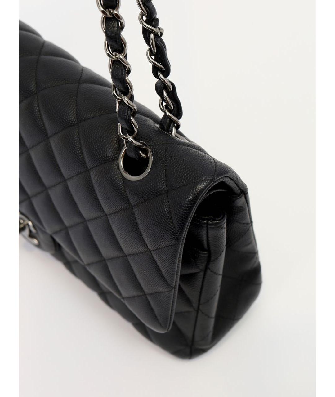 CHANEL Черная кожаная сумка через плечо, фото 5
