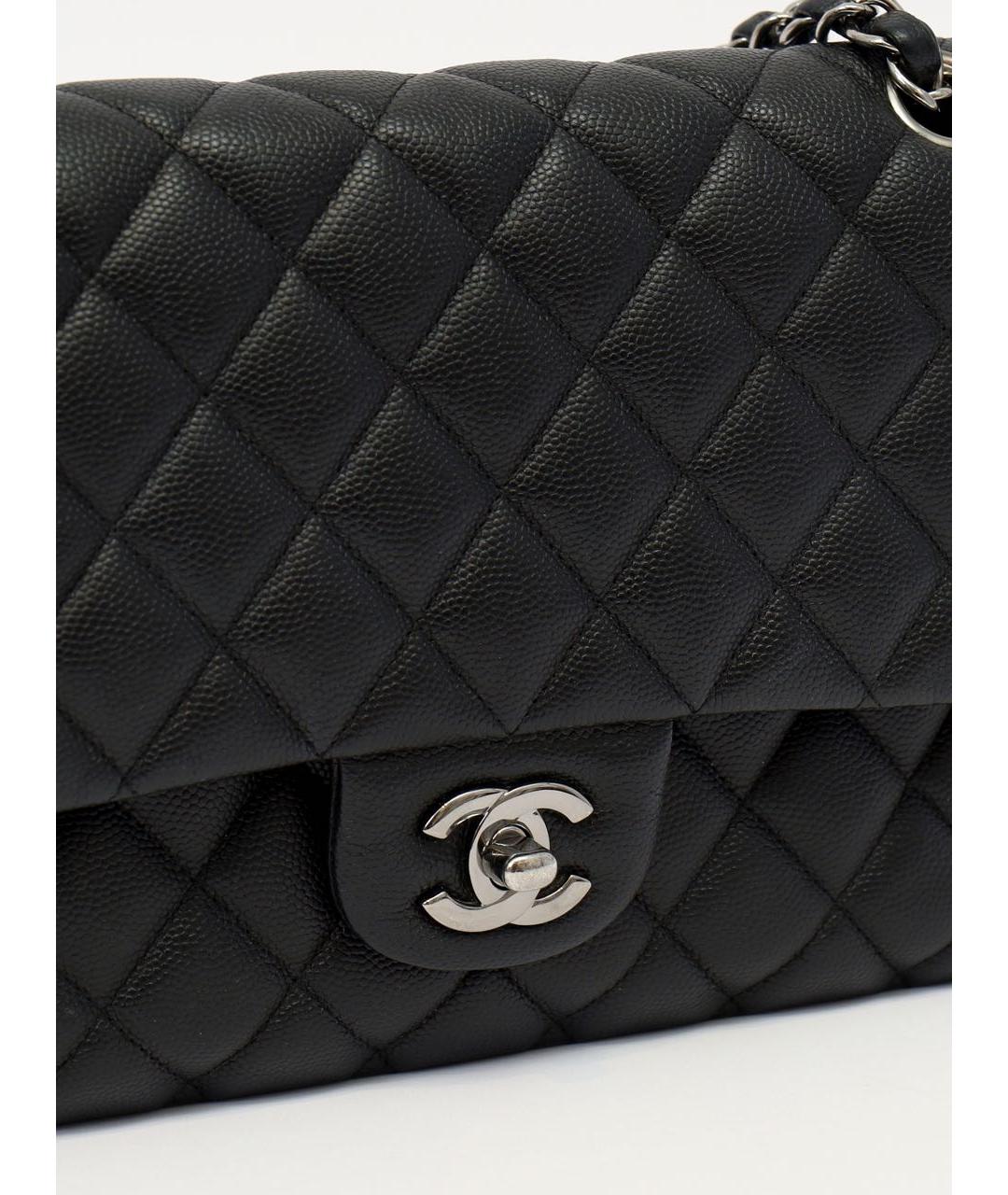CHANEL Черная кожаная сумка через плечо, фото 7