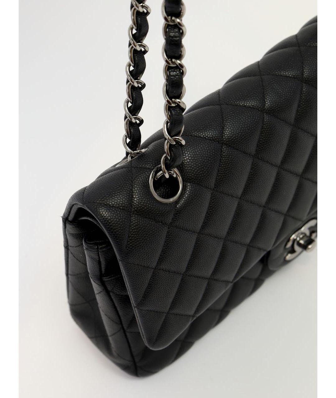 CHANEL Черная кожаная сумка через плечо, фото 8