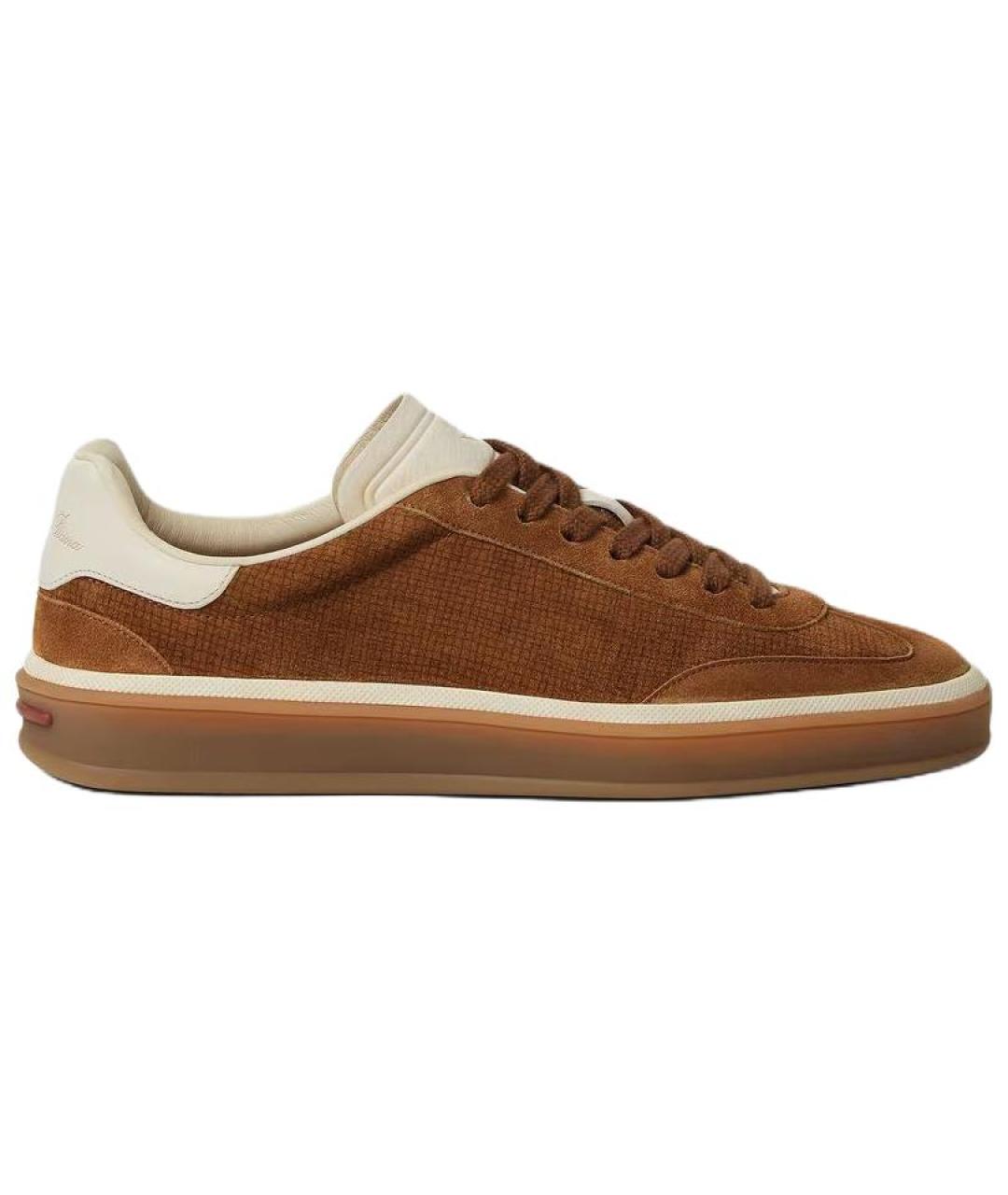 LORO PIANA Кожаные кеды, фото 1