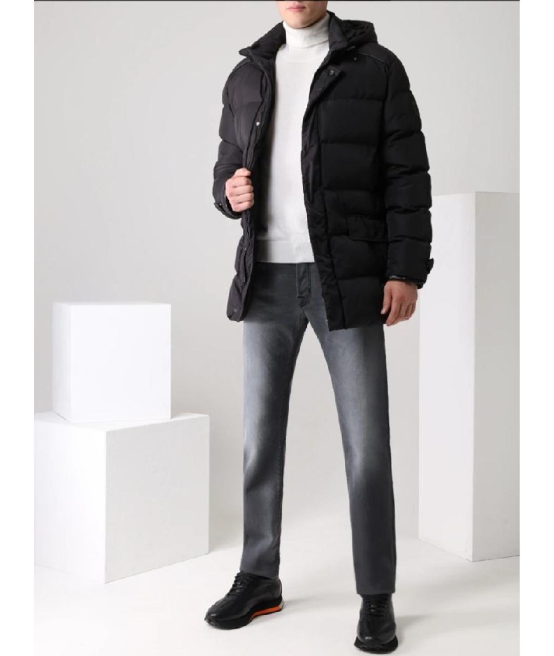 JACOB COHEN Серые хлопковые прямые джинсы, фото 7