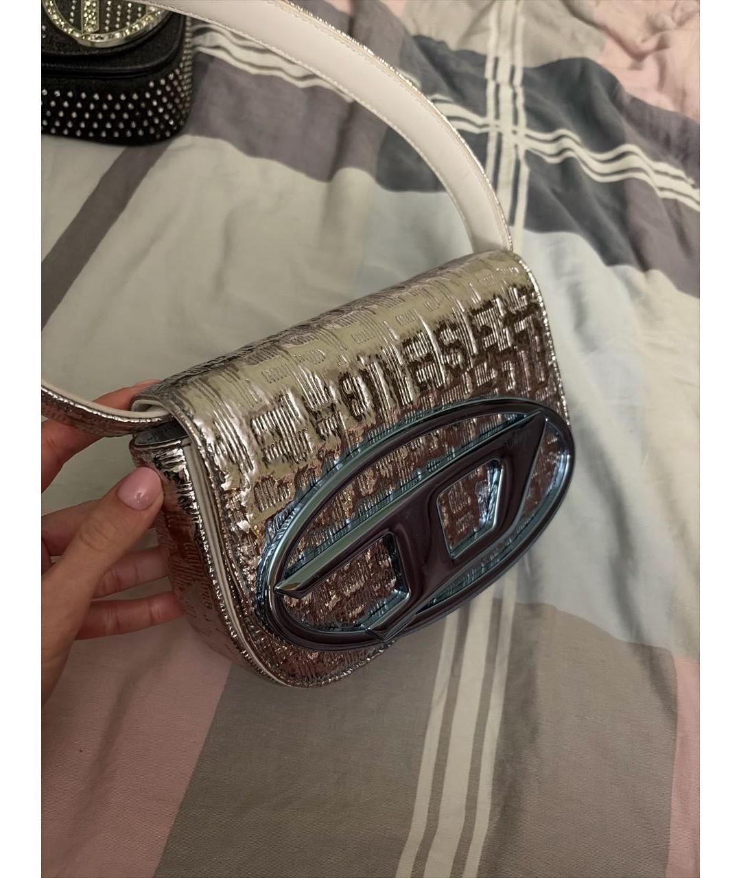 DIESEL Серебряная сумка через плечо, фото 2