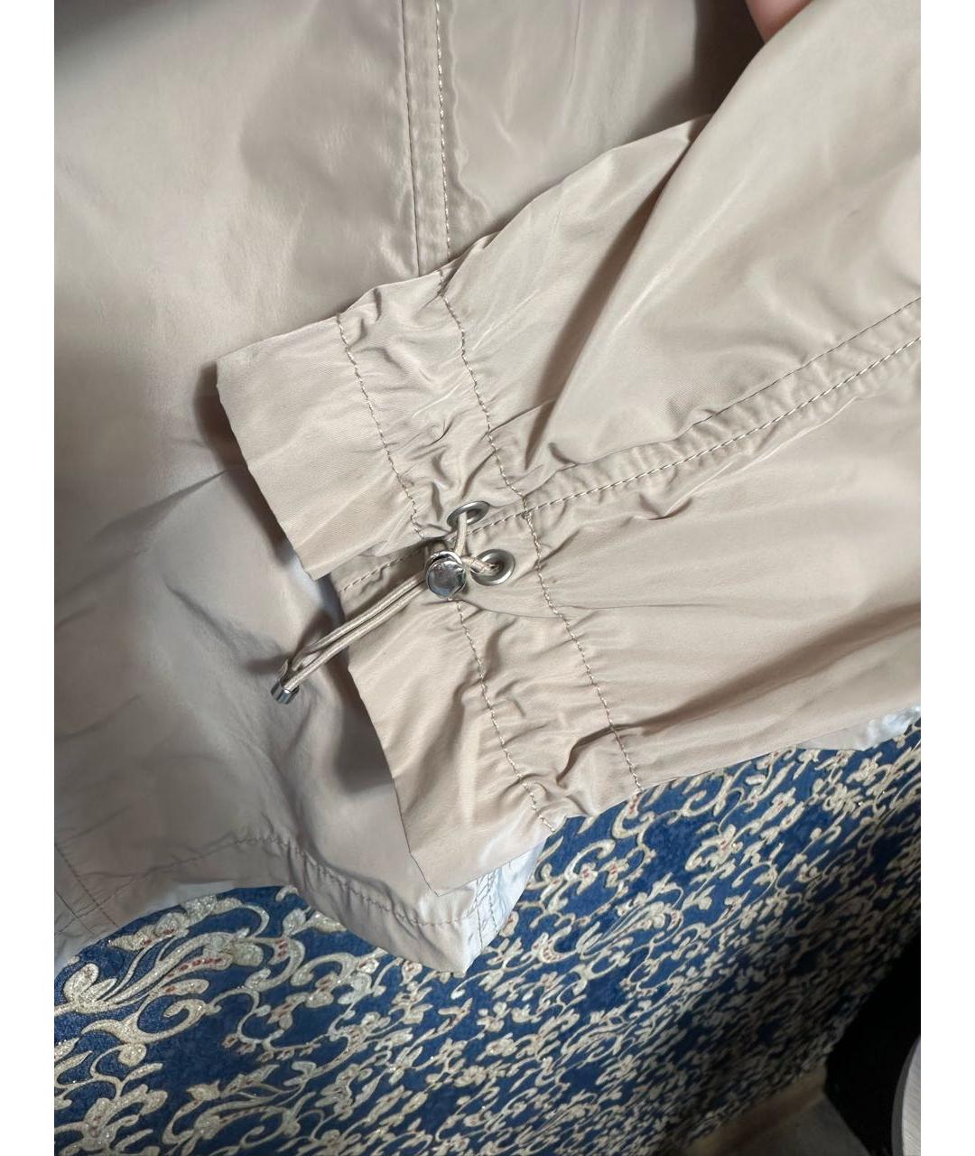 ARMANI JEANS Бежевая полиэстеровая куртка, фото 5