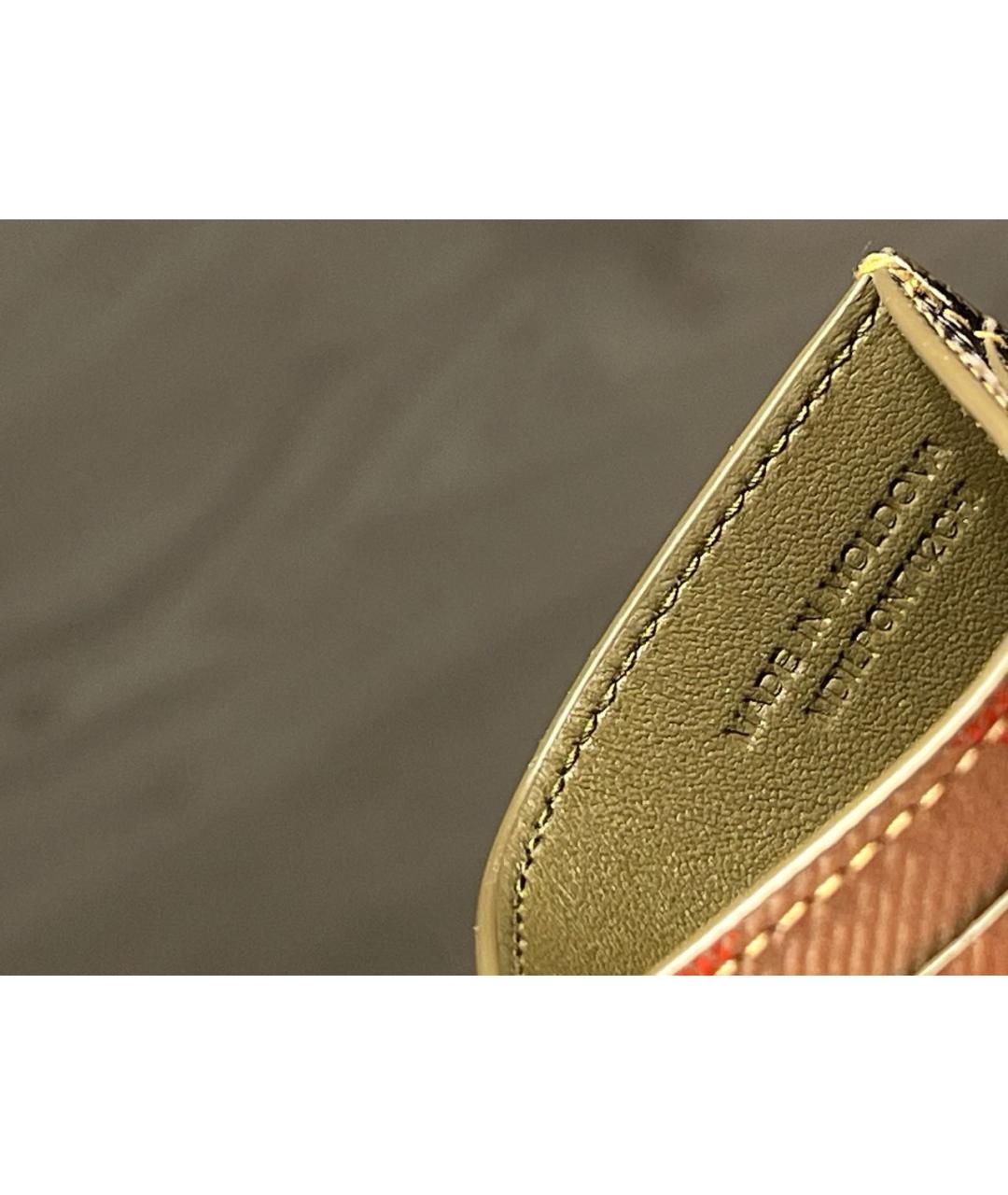 BURBERRY Бежевый кожаный кардхолдер, фото 6