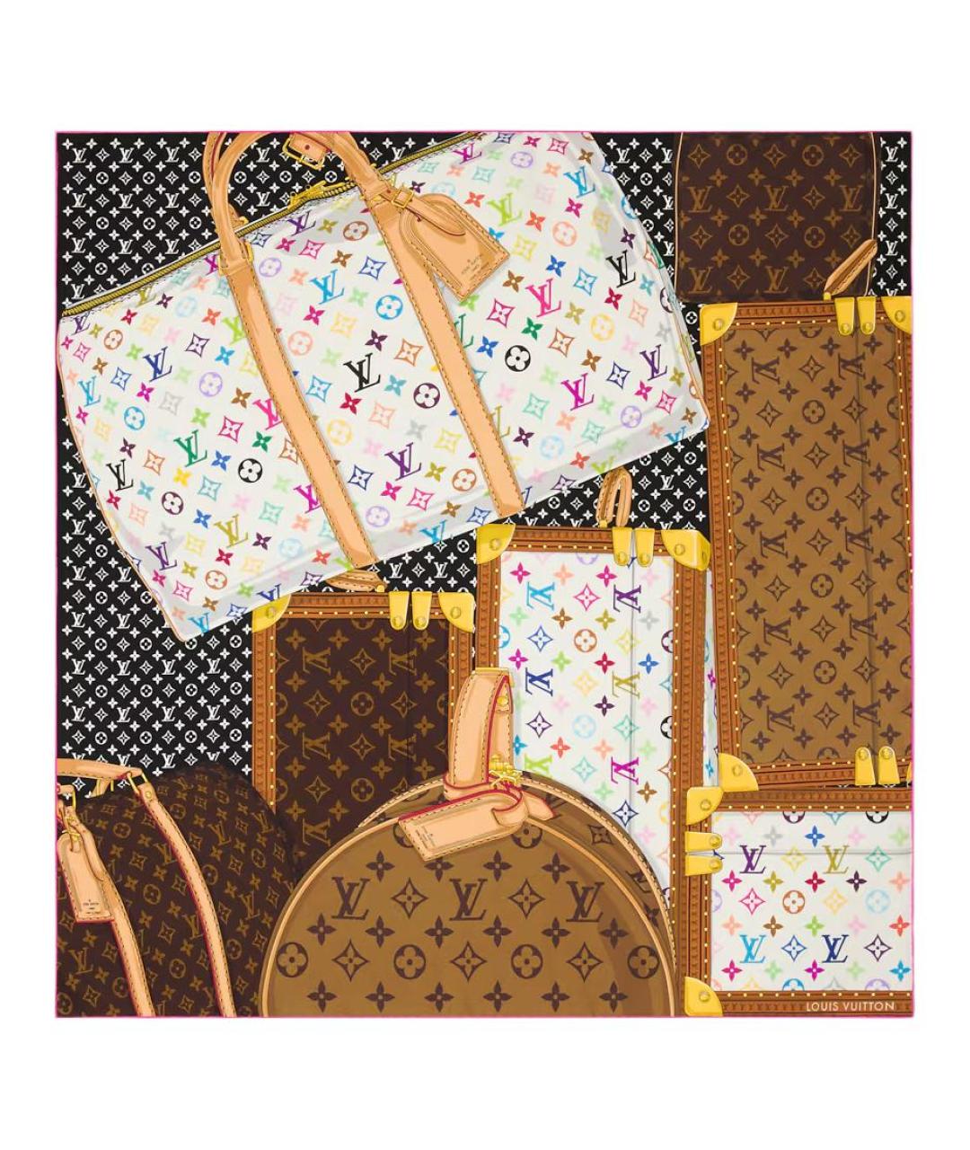 LOUIS VUITTON Мульти шелковый платок, фото 1