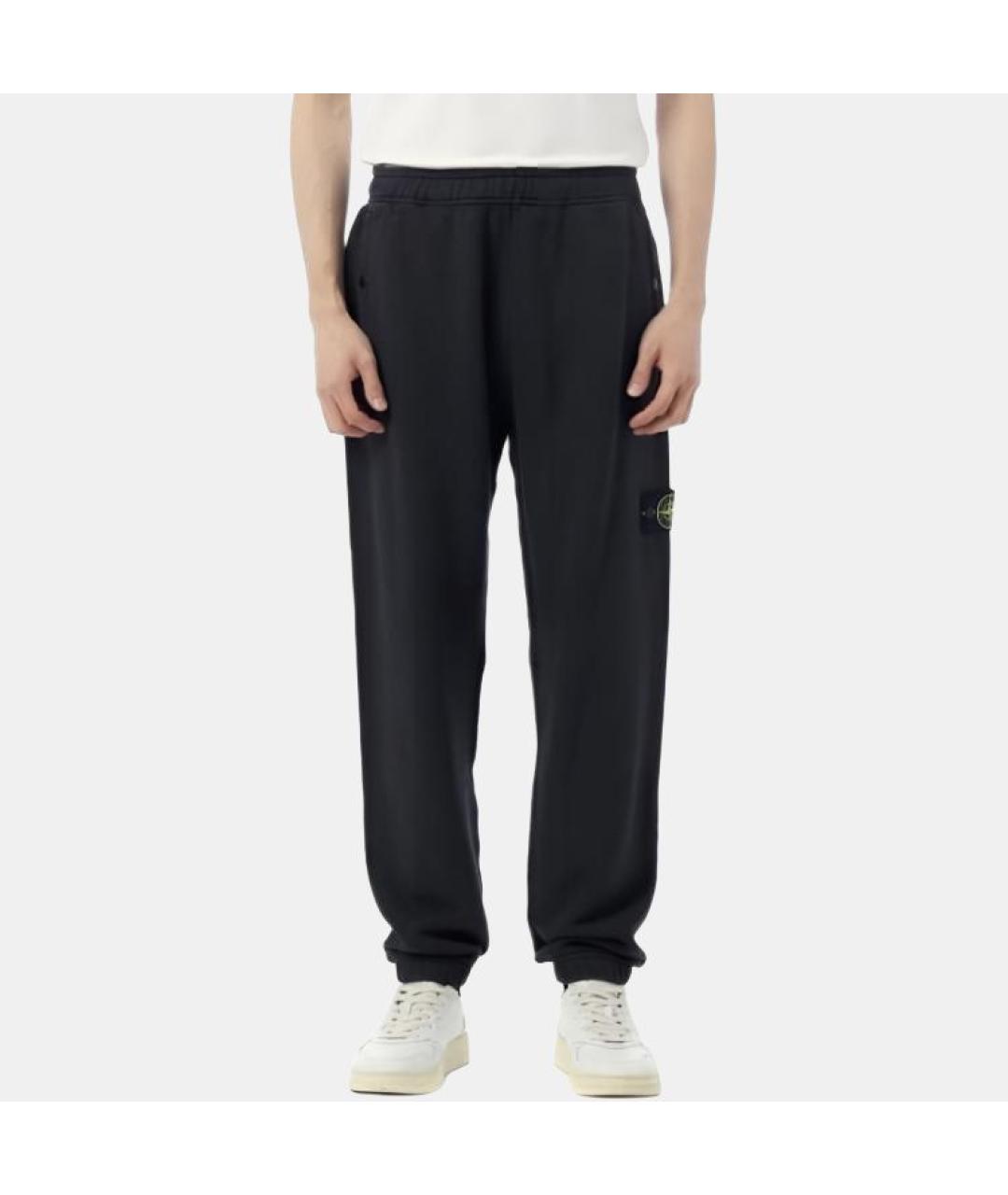 STONE ISLAND Черные повседневные брюки, фото 6