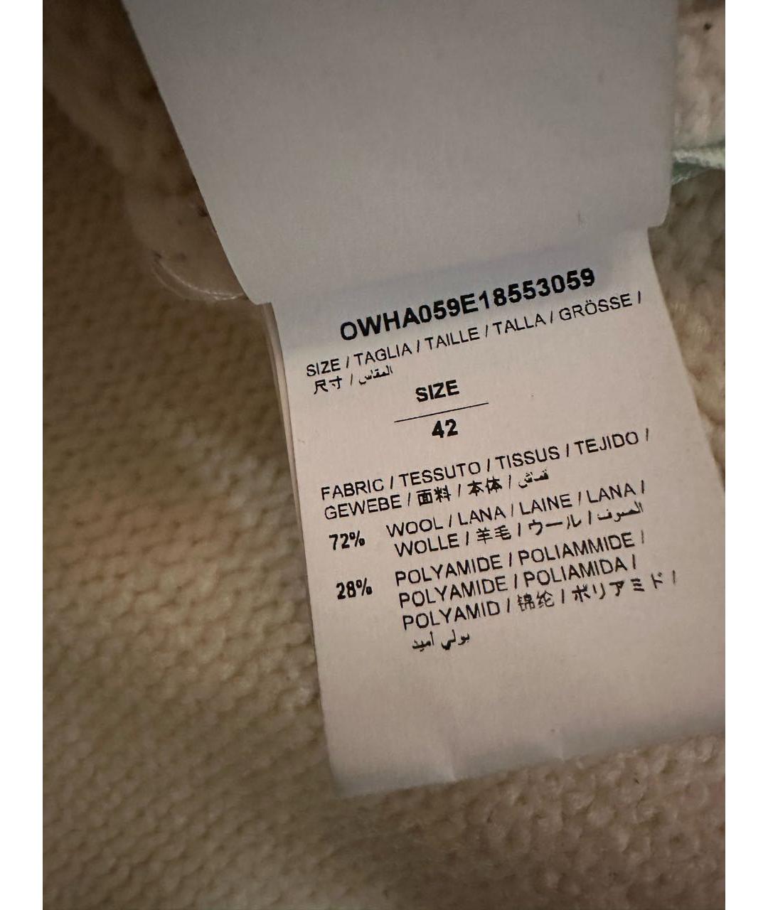 OFF-WHITE Белый шерстяной джемпер / свитер, фото 4