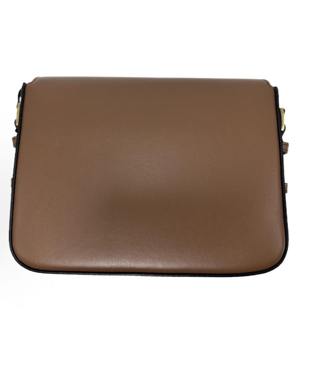 BURBERRY Коричневая кожаная сумка через плечо, фото 4
