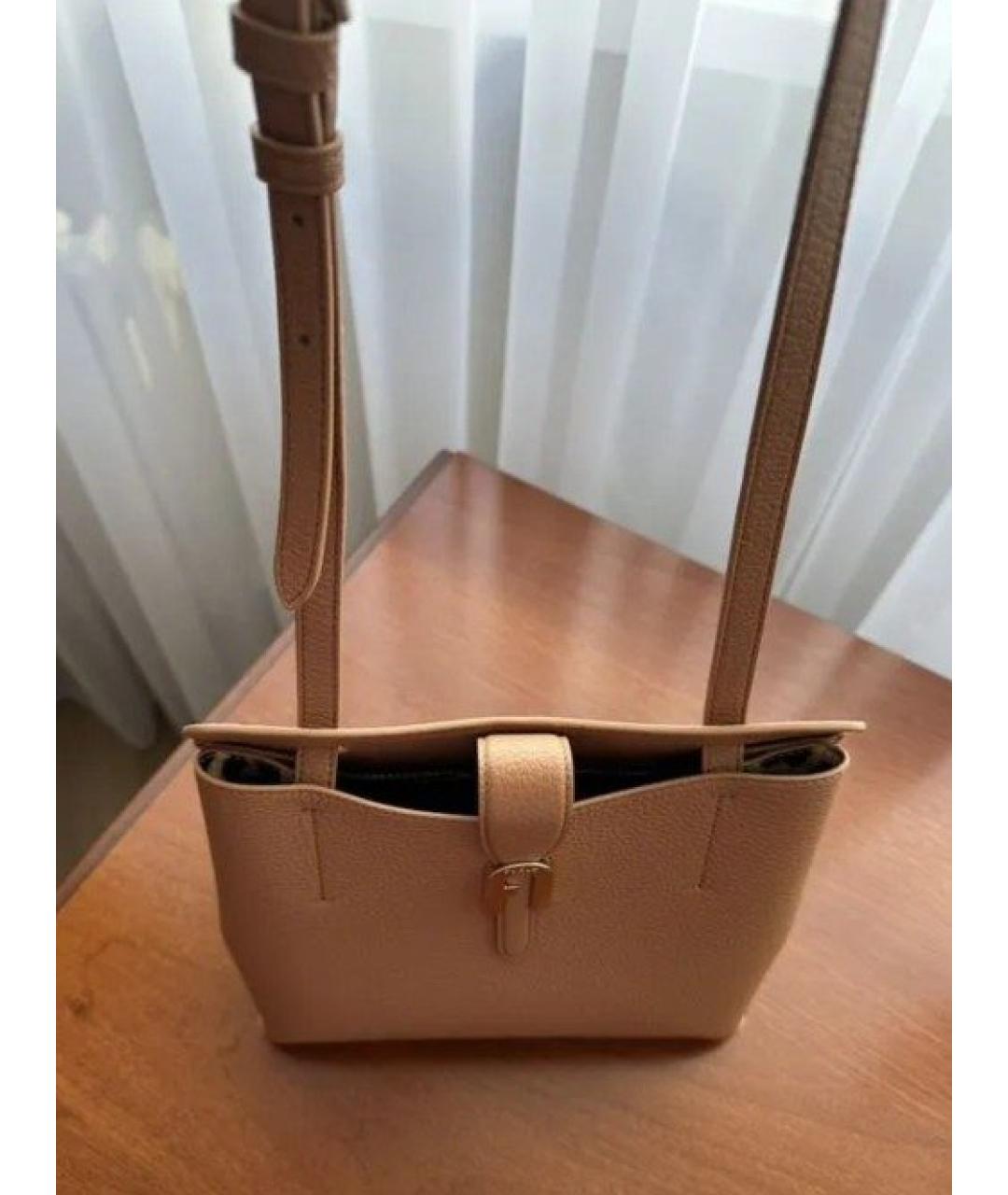 FURLA Коричневая кожаная сумка через плечо, фото 7