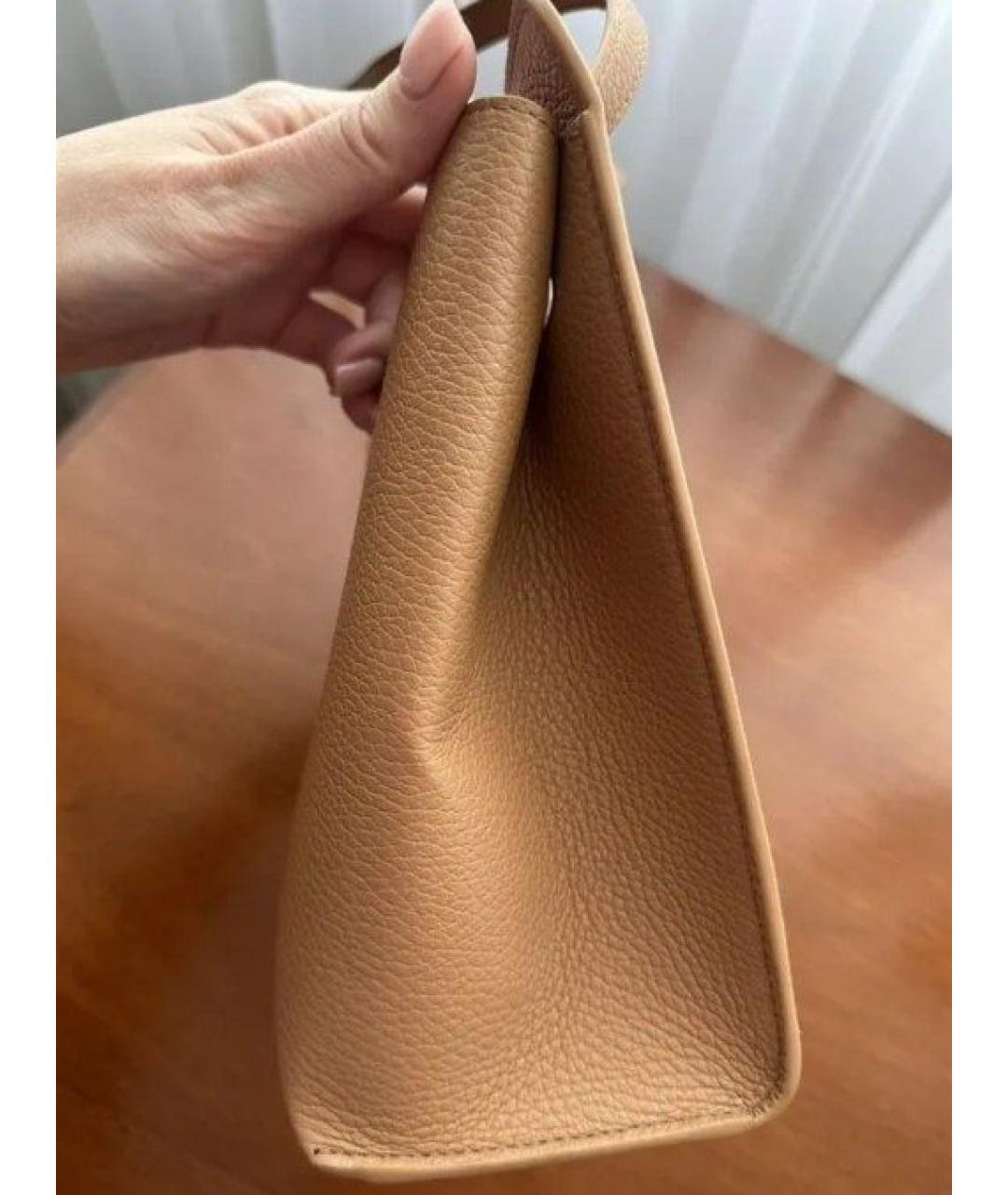 FURLA Коричневая кожаная сумка через плечо, фото 4